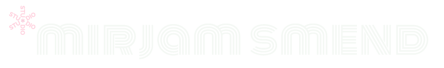 Schriftzug Mirjam Smend mit einem Stern vorgestellt in dem dreimal Studio steht